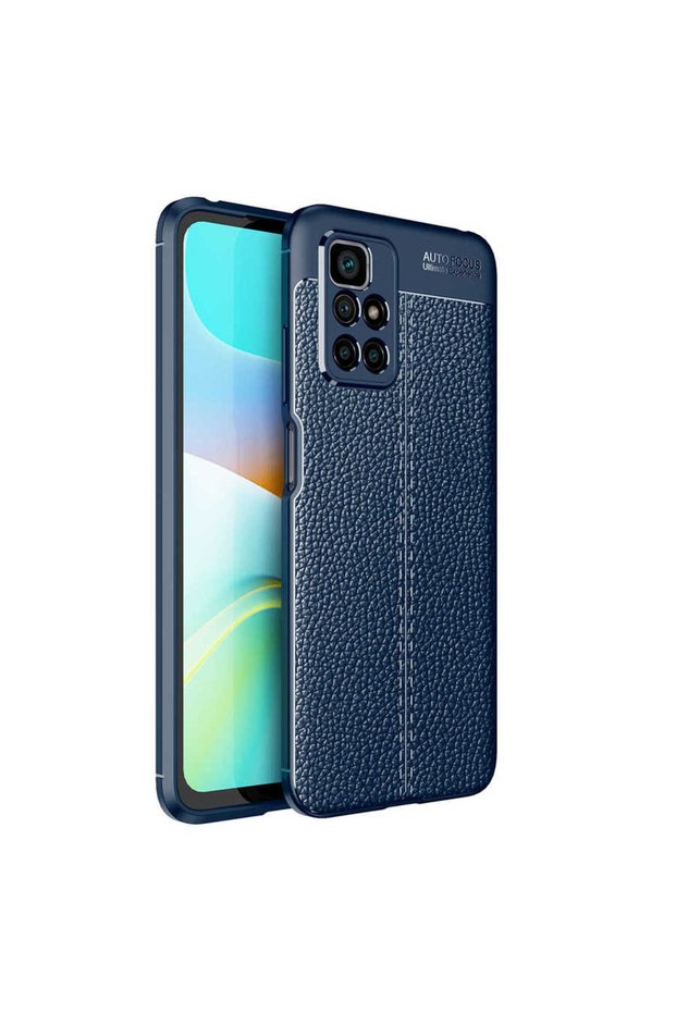 Xiaomi Redmi 10 Case Leather Look Silicone with Camera Protection Ultimate Protection Brsa