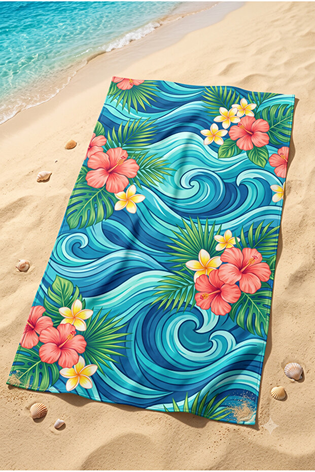 75X150 cm Beach Towel Floral & Artistic Collection Premium Custom Design Quick Drying Towel