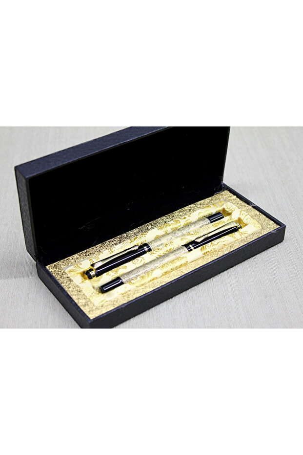 Boxed Double Ballpoint and Fountain Pen