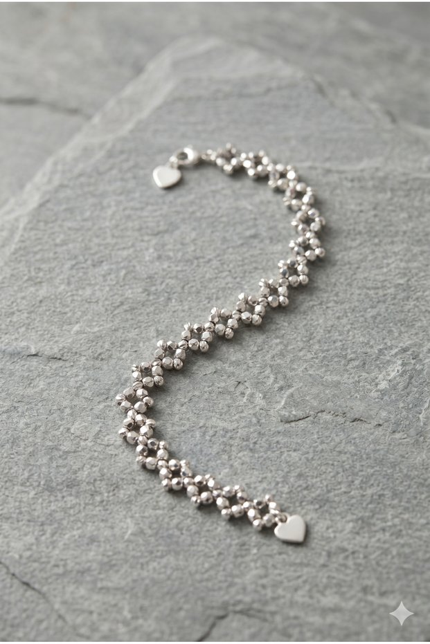 Handmade Miyuki Silver Color Bead Special Design Bracelet
