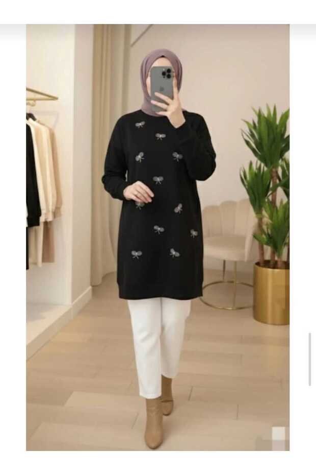 Women's Bow Detailed Hijab Tunic