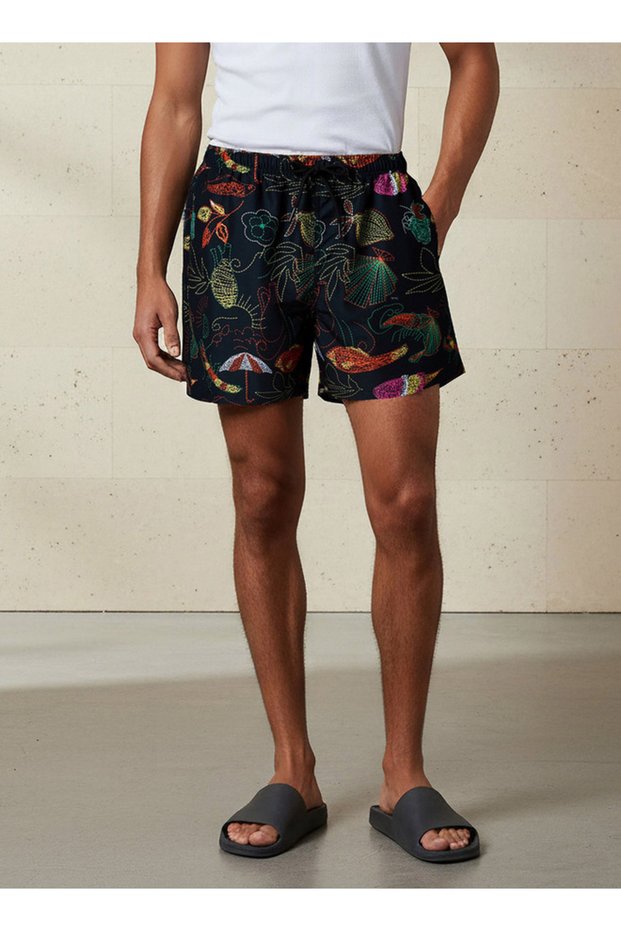 PRINTED SWIM SHORT