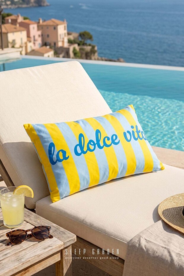 La Dolce Vita Design Decorative Throw Pillow Cover | Modern Home Decor 30X50