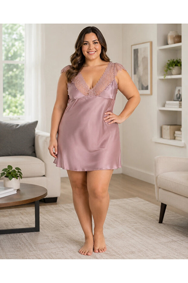 Women's Plus Size Mink Nightgown Premium Nightwear