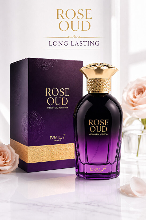 Rose Oud Artisan Eau de Parfum 100ml – Long-Lasting Rose, Oud, Amber & Musk