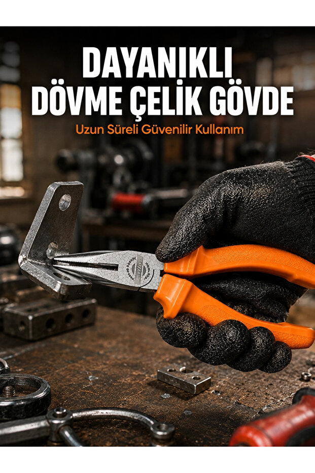Long-Jaw Design Forged Steel Nose Pliers Precision Grip Performance