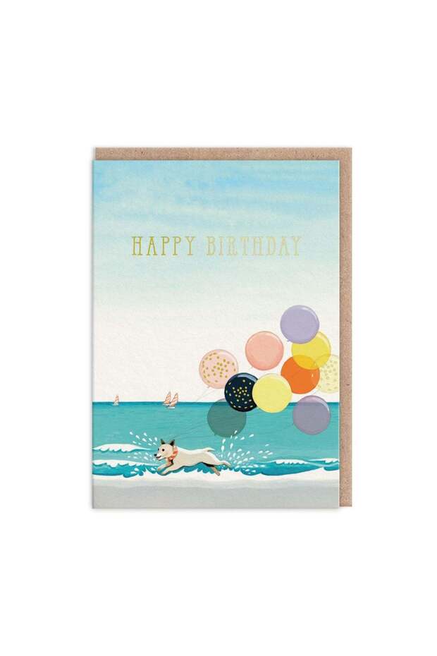Joo Joo Paper Design A6 Postcard Dog and Balloons 12252