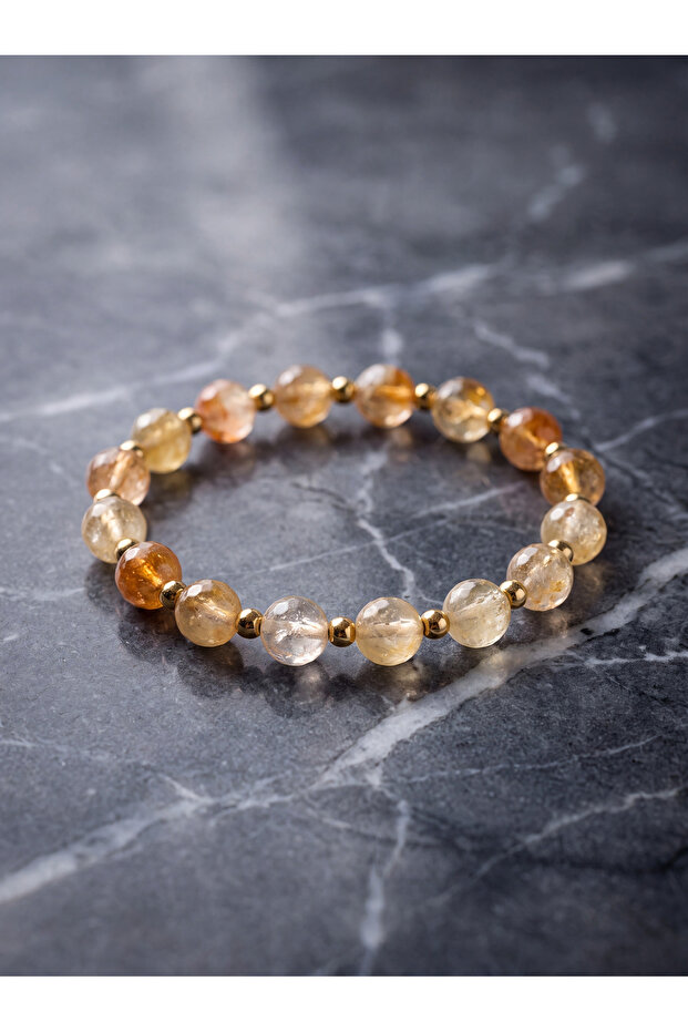 Sitrin - Hematite Natural Stone Bracelet (8 mm) - Series 9