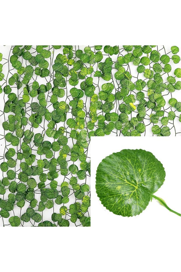 10M (5 String) Begonia Leaves 2/4//6/8/10M Silk Leaves Fake Creeper Green Leaf Ivy Vine String for H