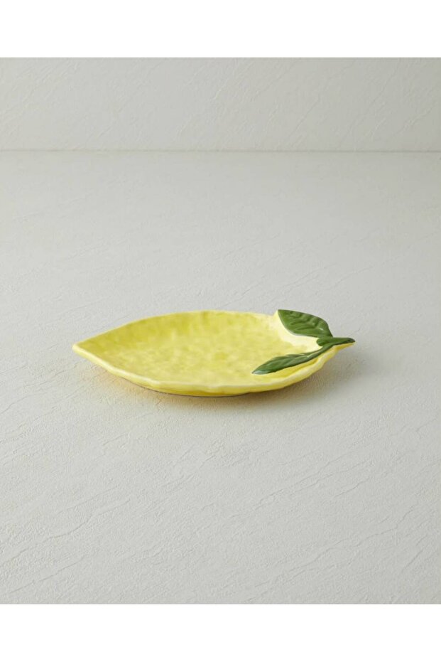Lemonella Ceramic Cake Plate 22X15X3Cm Yellow