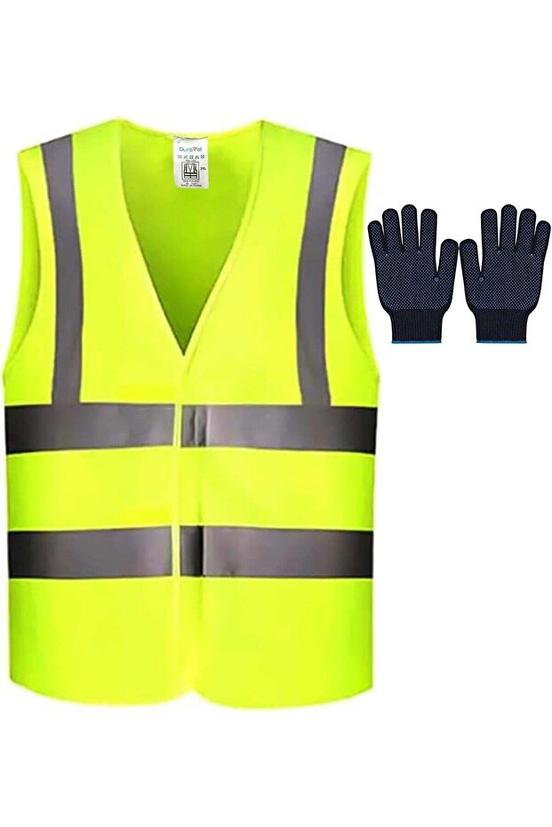 High-Visibility Safety Jacket Pack of 10 with Reflective Strips