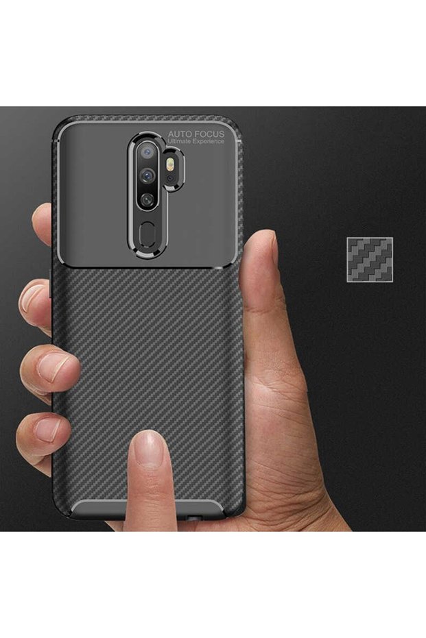 Compatible Case for Oppo A9 2020 Carbon Designed Slim Protect Camera Lens Cover