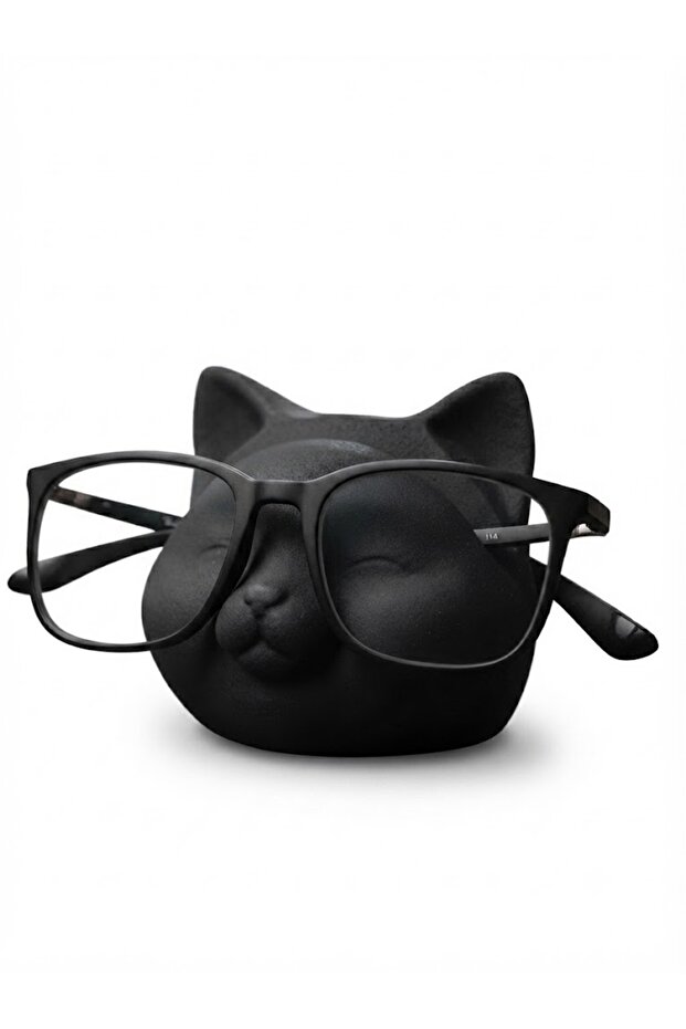 Stylish Design Cat Figurine Glasses Holder Stand - Decorative Glasses Organizer
