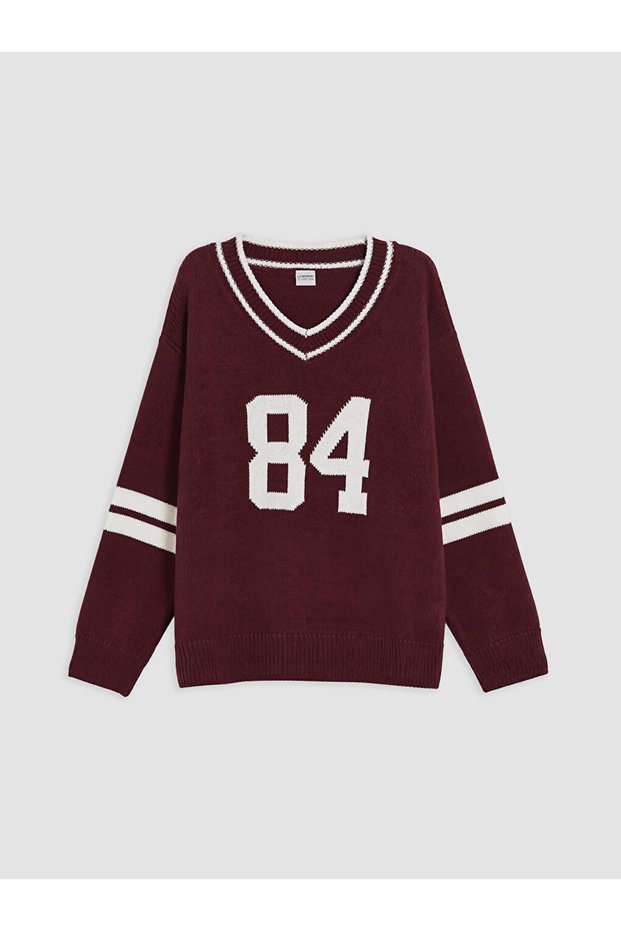 Rmz Gi̇yi̇m Farkiyla Embroidered Girls' Knitwear Sweater