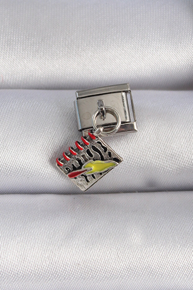 316L Steel Silver Color Dangle Ledger Figure Nomination Charm
