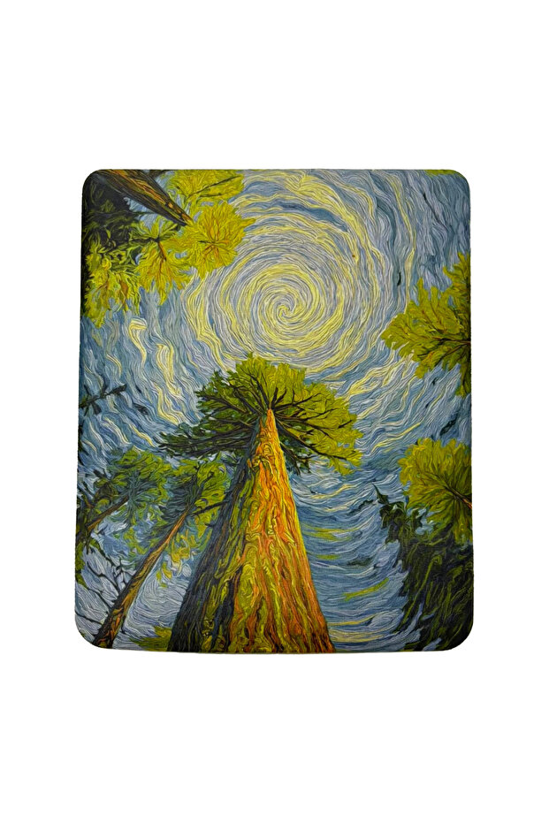 New Trees and Sky Printed Mousepad with Wrist Support Square
