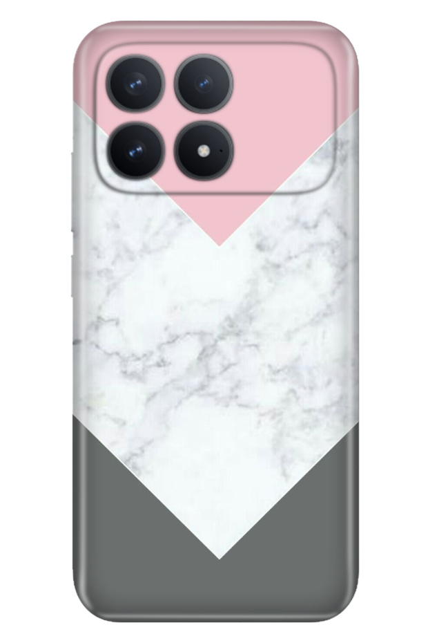 Poco F8 Pro 6.59" Case Colorful Silicone Printed Tpu White Grey Marble