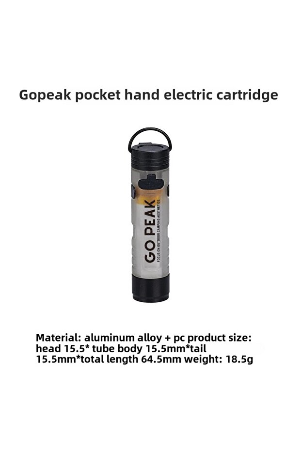 White Gopeak Pocket Mini Flashlight Outdoor LED Key Clip Cap 5050 Torch Long Endurance USB Rechargea