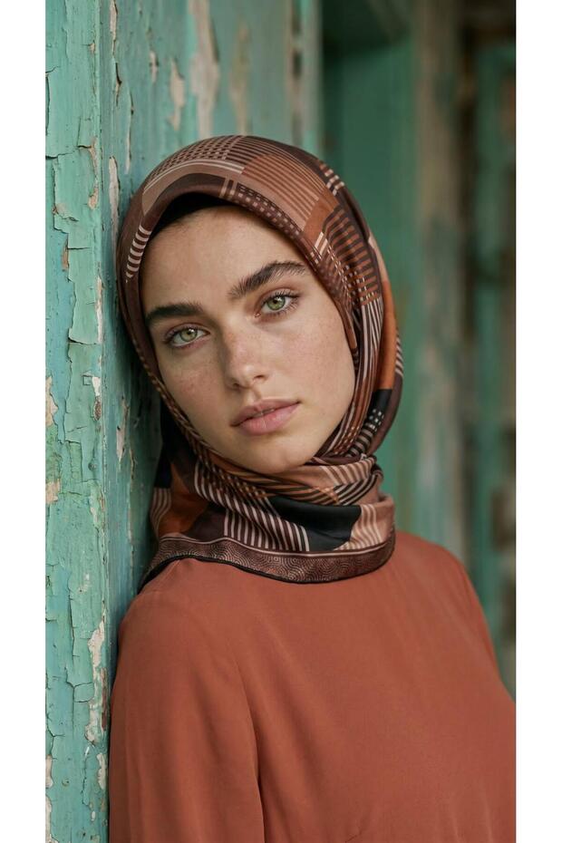 وشاح بنمط هندسي كريستالي