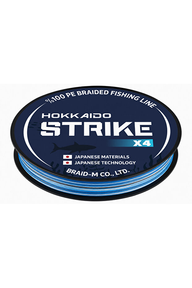 Strike Blue Camo-Blue Camouflage 4 Ply 0.10.-mm 150.-Meter 5.6.-kg Drawing Thread, Thread Cord, Knitting Cord, Silk Cord
