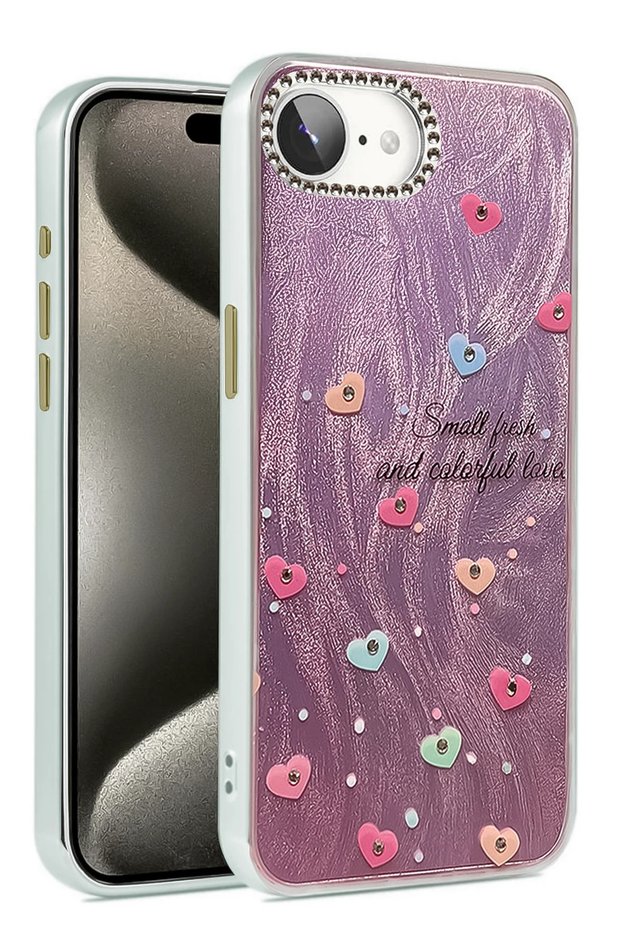 غطاء حماية ACONCEPT لهاتف iPhone 16E بتصميم مرآة - (94635) نمط 8