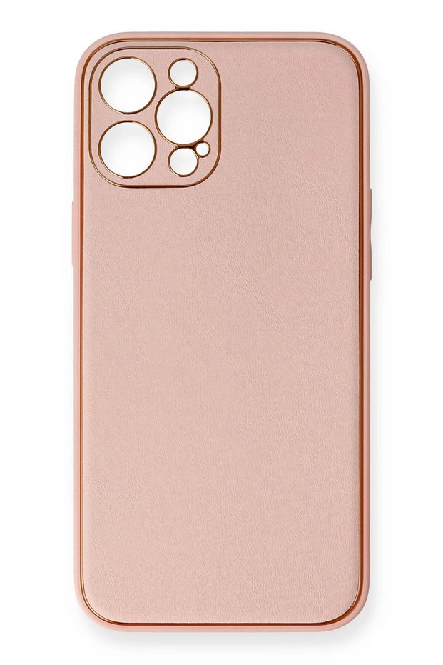 Aconcept iPhone 12 Pro Max Case Coco Leather Silicone Cover (213853) - Pink