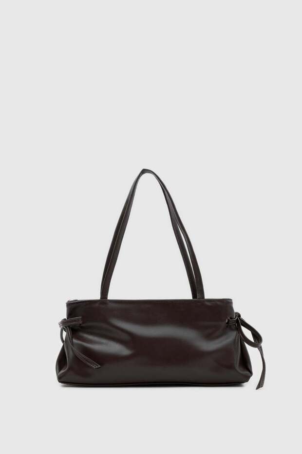 Baggy Bowknot Baguette Bag Bitter Brown
