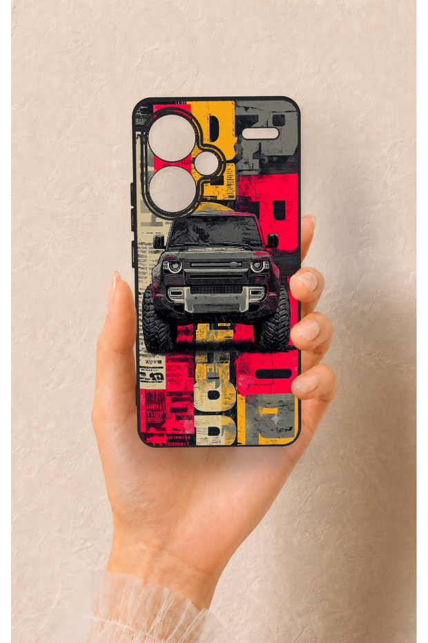 حافظة سيليكون متوافقة مع هاتف Redmi Note 13 Pro Plus بنمط Defender Truck