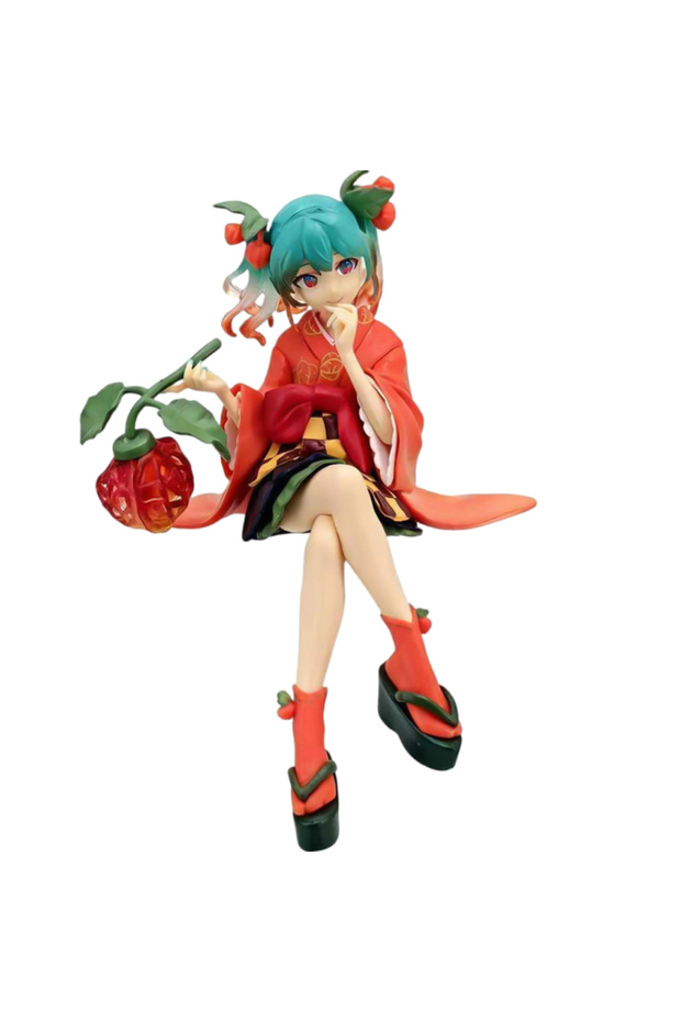 Bandai no box Hot Bandai Hatsuned Miku Anime Noodle Stopper Figure - Flower Fairy Winter Cherry PVC