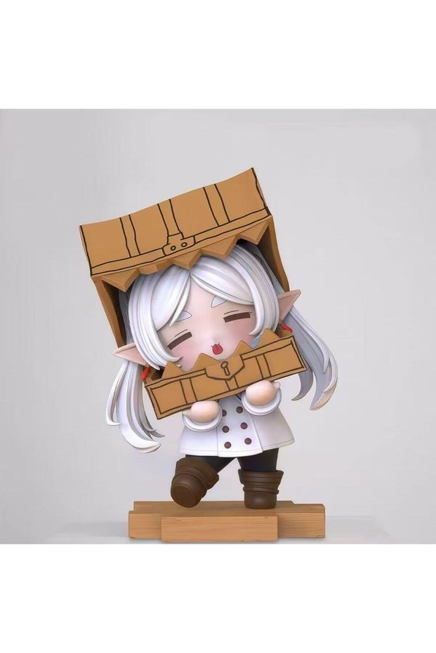 Bandai 8cm WHITE Frieren Beyond Journey's End Q Version Carton Head Frieren Figure Full Painting Spr