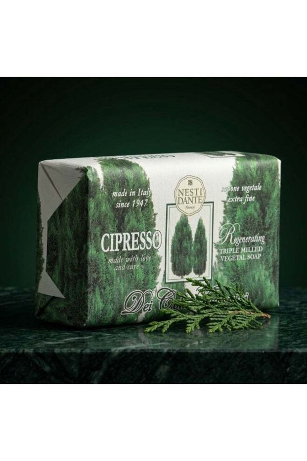 Dei Colli Fiorentini Cypress Tree 250 gm - Luxury Italian Natural Soap Bar – Vegetable-Based Moisturizing Bath Soap with Fruity Fragrance – Premium Skincare & Gift Soap