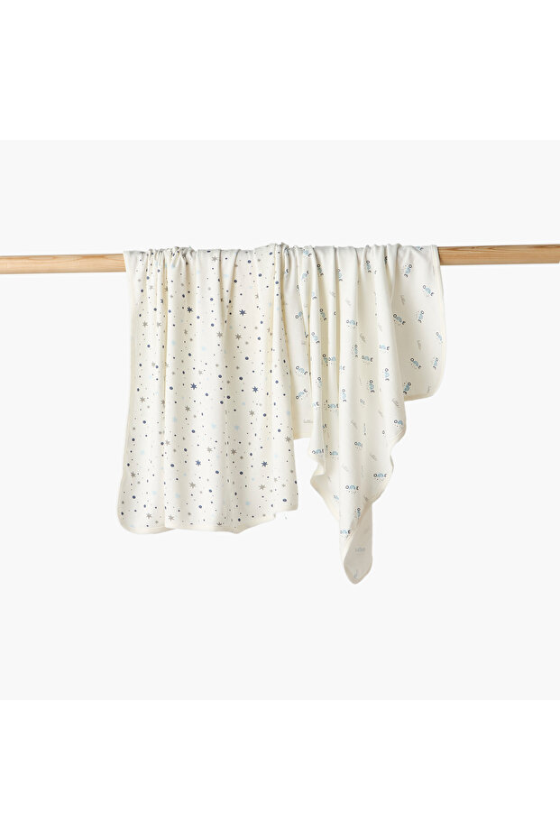 Pack of 2 Receiving Blanket with Assorted Prints