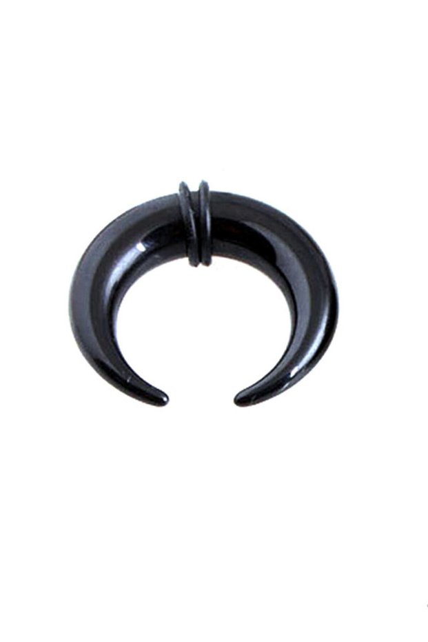 Ear expander crescent, black plastic