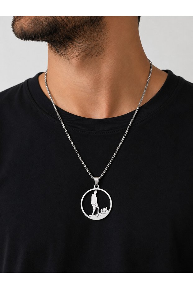 316L Stainless Steel Ataturk Kocatepe Great Assault Silhouette Necklace Gift