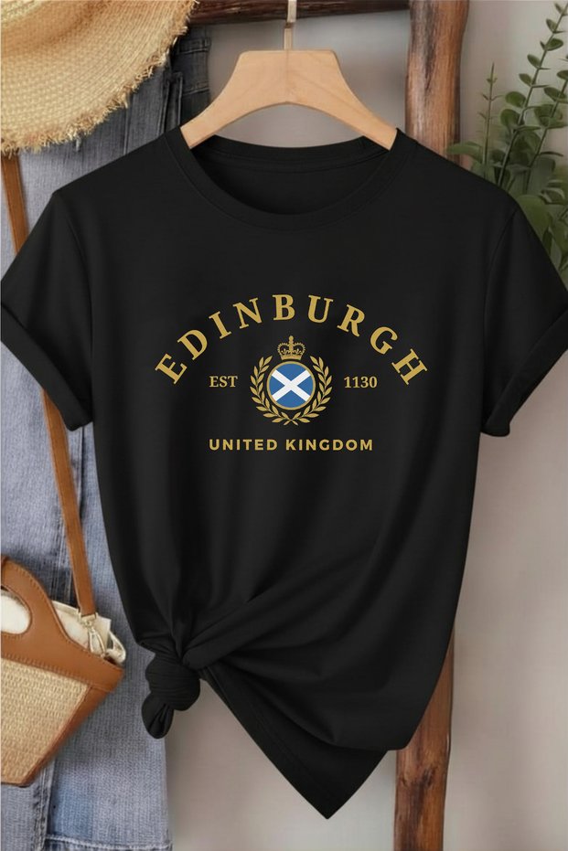 Edinburgh Printed Cotton Women's T-Shirt