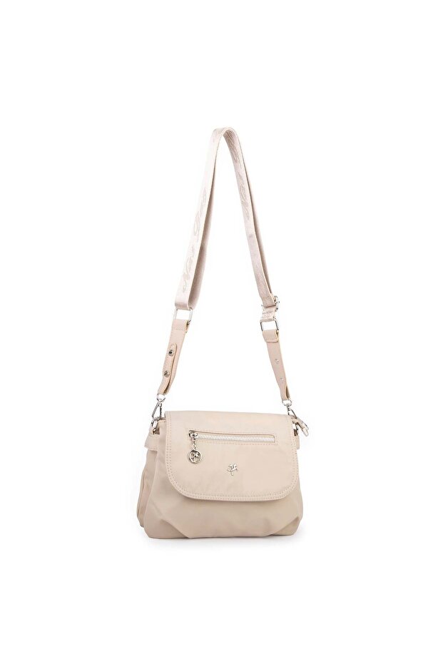 Women's Multi-Compartment Daily Lightweight Cross Shoulder Bag Sand