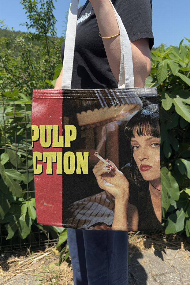 Pulp Fiction Cheap Novel V4 Double Sided Summer Winter Canvas Print Tote Bag