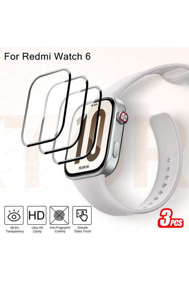 For Redmi Watch 6 3 Pieces 3PCS 9D Curved Protective Soft Glass For Redmi Watch 6 RedmiWatch6 Watch