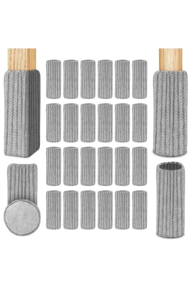 Chair leg covers, 24 felt furniture chair leg covers, anti-slip mats, suitable for chair legs, prevent scratches and noise.