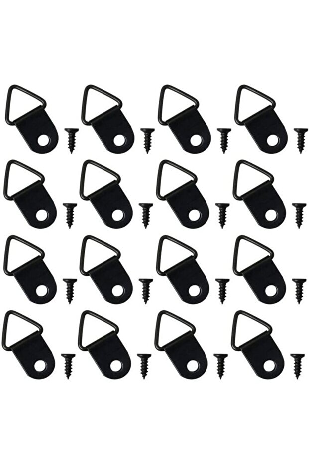 100 Picture Hooks with Drill-Free Metal Rings for Fixing Picture Frames and Mirrors