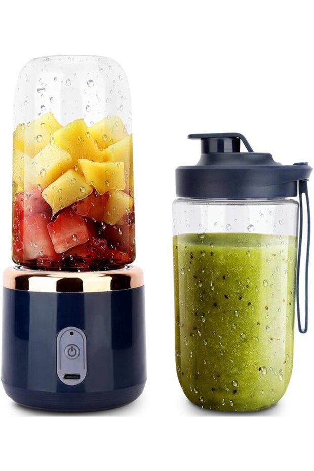 400ml Mini Electric Juicer Cup with 6 Blades - USB Charging Wireless Portable Blender