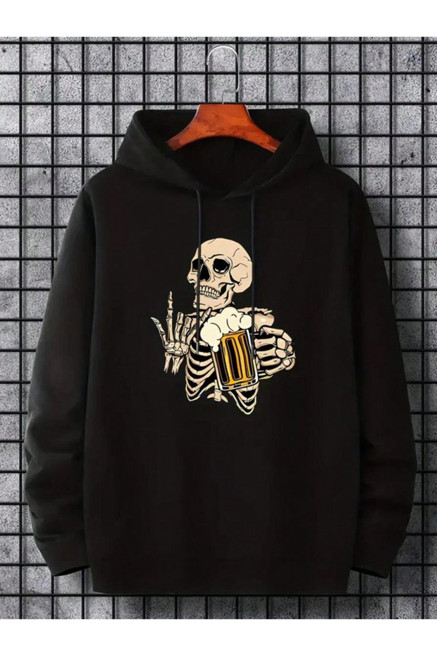 Unisex Printed Hooded Sweatshirt
