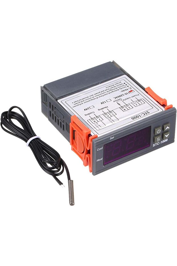 STC-1000 Digital Temperature Controller Thermostat with Sensor | Heating & Cooling Centigrade Controller, LCD Display, High-Precision Temperature Control