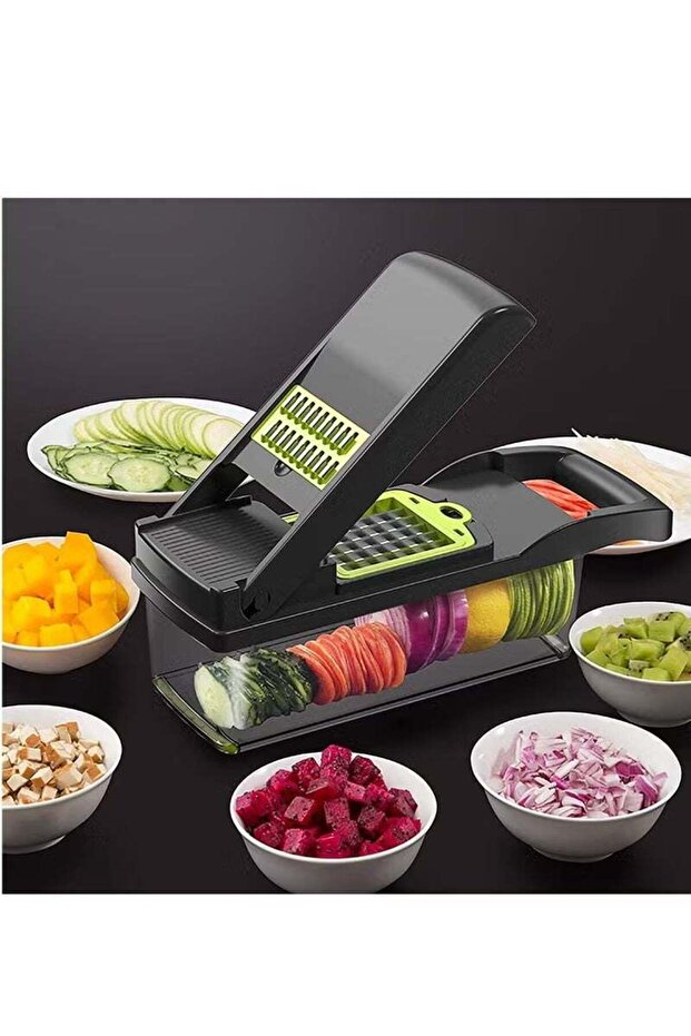 Vegetable Chopper Slicer Dicer - 12 -in -1 Onion Chopper Fruits Cutter Mandoline Slicer Food