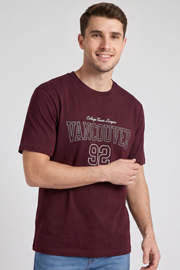 Printed T-Shirt with Crew Neck and Short Sleeves