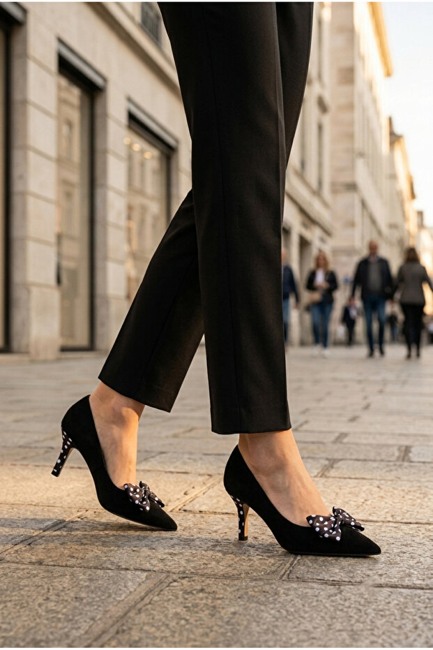 D5182 Daily Women's Classic Heeled Bow Shoes
