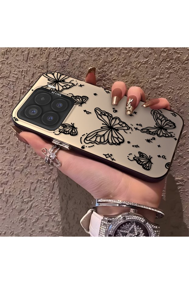 Mi 15 5g Compatible Elegant Night Style Butterfly Case, Daily Use Durable Protective Case