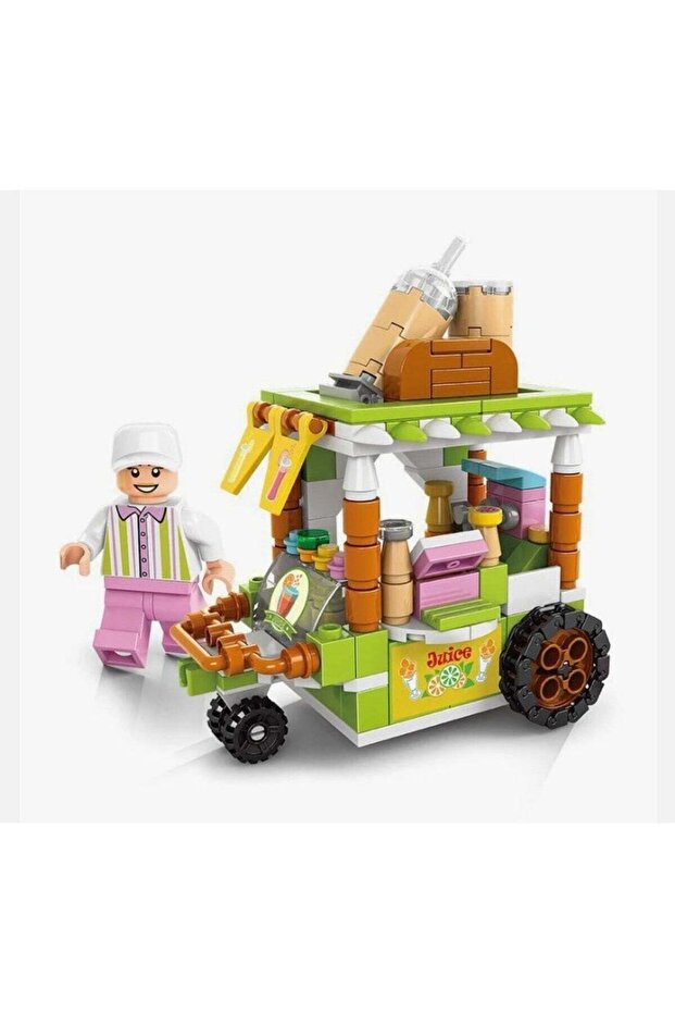 AYNI 189 Pcs - Mini Street View Juice Cart Building Blocks Set, Creative Construction Toy for Kids