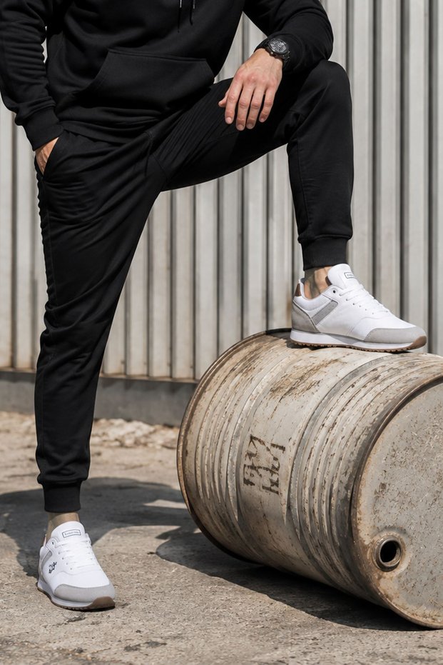 Men's White Gray Sports Shoes Daily Casual Sneaker Lightweight Comfortable Shoes