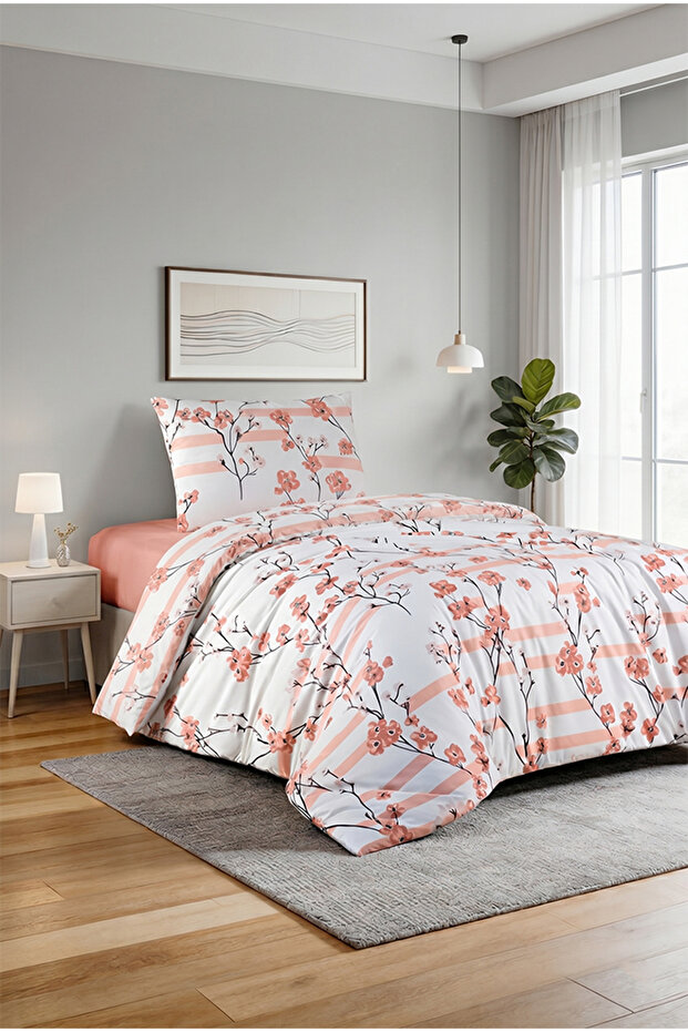 Aysu 100% Cotton Single Duvet Cover Set 160X220